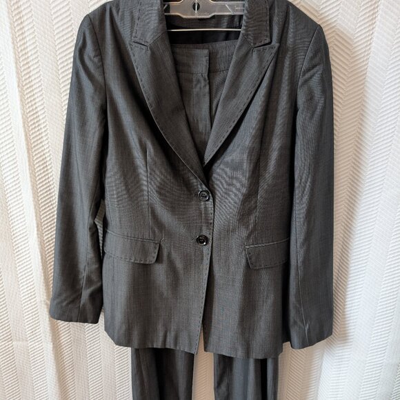 Teenflo (Judith & Charles) Vintage Wool Silk 2 Piece Suit Set Gray Size 12 - Picture 6 of 16